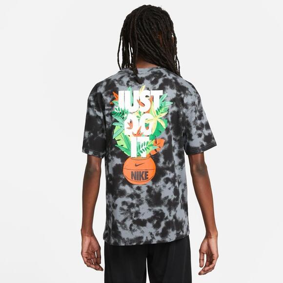Nike Black and Gray Short Sleeve Tee with Tie-Dye Design - Picture 1 of 8